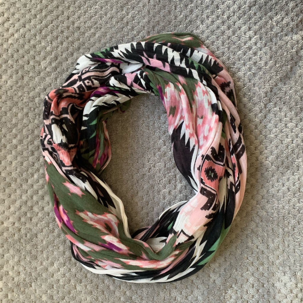 Aztec Patterned Infinity Scarf